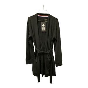 Fourlaps Women's Size Medium Stratus Wrap Cardigan Heather Black Loungewear NWT